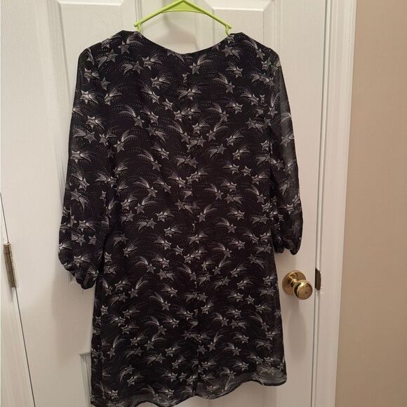 NWT Francesca’s Black and White Shooting Star Patterned Dress Size XS - Picture 8 of 13